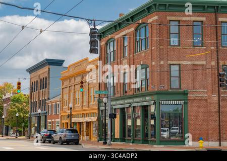 Dayton, OH, USA - 19. August 2024: Dayton Aviation Heritage National Historical Park, Sitz der Wright Cycle Company, Fahrradgeschäft von t Stockfoto