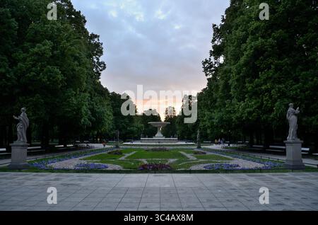 Brunnen im sächsischen Garten, Warschau, Woiwodschaft Masowien, Polen, Europa Stockfoto