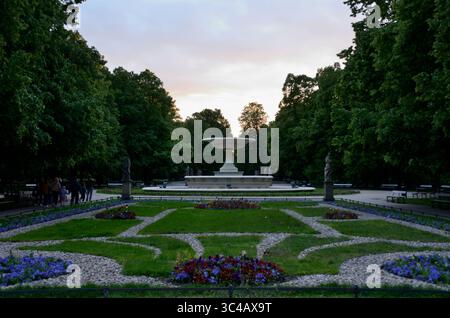 Brunnen im sächsischen Garten, Warschau, Woiwodschaft Masowien, Polen, Europa Stockfoto