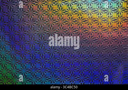 Hintergrund Des Irisierenden Geometrischen Starburst-Musters Stockfoto