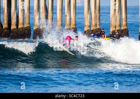 30. Juli 2018: Huntington Beach, Kalifornien, USA: Tia Blanco (PRI) belegte 2018 den dritten Platz bei den US Open of Surf Trials in Huntington Beach, Kalifornien, USA. (Bild: © Sean Rowland/WSL Via ZUMA Wire/ZUMAPRESS.com) Stockfoto