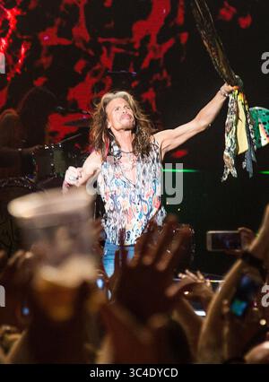 8. August 2018 – London, Vereinigtes Königreich Großbritannien und Nordirland – Steven Tyler tritt am 7. August 2018 in der 02 Academy in Kentish Town auf (Foto: © Famous/Ace Pictures via ZUMA Press) Stockfoto