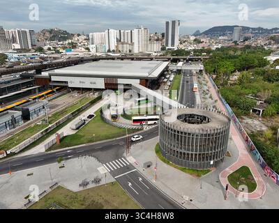Rio de Janeiro-Brasilien 28. Juli 2025, Busbahnhof Gentileza im Hafengebiet der Stadt Rio de Janeiro Stockfoto