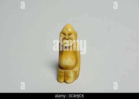 Asiatische Kunst Japanische Elfenbein Netsuke Figur Stockfoto