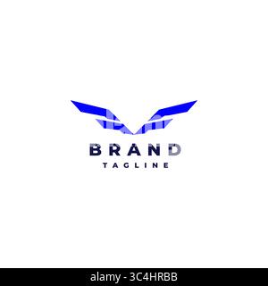 Das FF-Logo mit den Anfangsbuchstaben der Strong Wings. Zwei Buchstaben F Form Strong Wings Logodesign. Stock Vektor