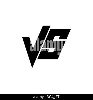 Vektorsymbol IM Vergleich zu Buchstaben auf weißem Hintergrund, klares Symbol für Vergleich, Konfrontation oder Konkurrenz um modernes Grafikdesign Stock Vektor