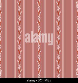 Nahtloses Muster Mit Rotem Streifenmuster Stock Vektor