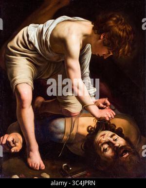 Michelangelo Merisi da Caravaggio, David und Goliath, Ölgemälde auf Leinwand, um 1600 Stockfoto