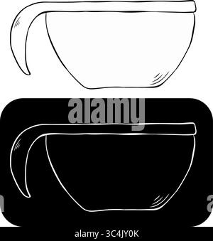 Isoliertes Logo für leere Kunststoffschale. Abbildung der grafischen Vektorfarbe. Hintergrund für Banner, Stoffdruck, Etiketten, T-Shirt-Druck. Für Poster Stock Vektor