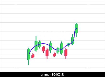 Abbildung der Börse in isometrischer Form, Abbildung für Unternehmen und Finanzen geeignet Stock Vektor