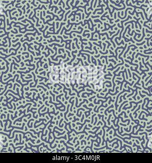 Nahtloses abstraktes Labyrinth-Muster in Blau und Mint Stock Vektor