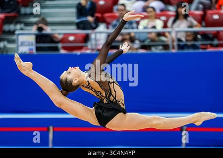 11. September 2018: Vlada Nikolchenko aus Â Ukraine bei der Weltmeisterschaft im Rhythmischen Turnen in der Arena Armeec in Sofia bei der 36. FIG-Weltmeisterschaft im Rhythmischen Turnen. Ulrik Pedersen/CSM(Kreditbild: &Copy; Ulrik Pedersen/CSM via ZUMA Wire) Stockfoto