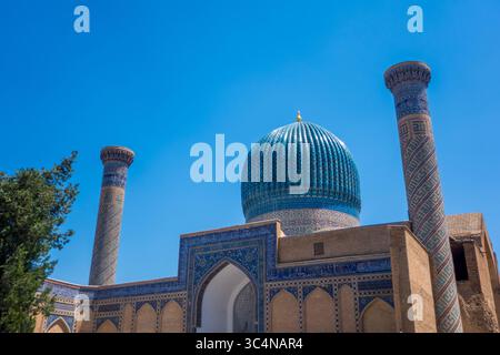 Das Mausoleum von Timur (Gur-e-Amir) oder Tamerlane in Samarkand, Usbekistan Stockfoto