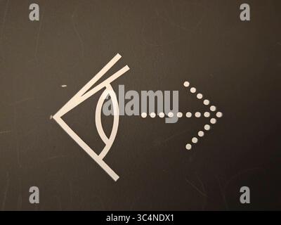 Das menschliche Auge, das Sinnesorgan für das visuelle Wahrnehmungsauge, das Organ für die visuelle Wahrnehmung Stockfoto