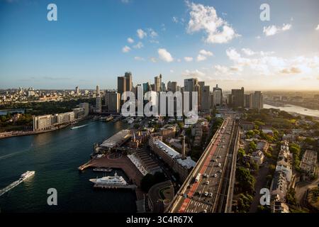 Luftaufnahme des Circular Quay Stockfoto