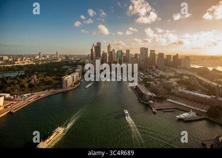 Luftaufnahme des Circular Quay Stockfoto