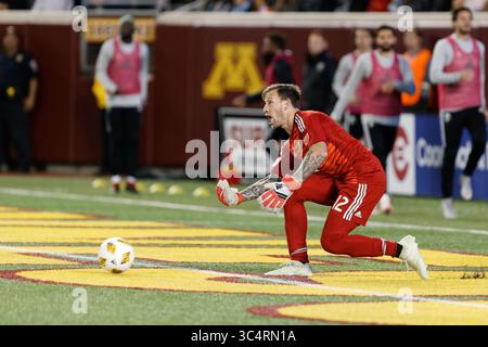 September 2018 - Minneapolis, MN, USA - Minneapolis, MN - Samstag, 22. September 2018: Minnesota United FC spielte Portland Timbers in einem Spiel der Major League Soccer (MLS) im Stadion der TCF Bank. Endpunktzahl Minnesota United 3, Portland Timbers 2 (Bild: © Jeremy Olson/ISIPhotos via ZUMA Wire) Stockfoto