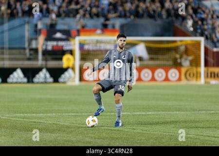 September 2018 - Minneapolis, MN, USA - Minneapolis, MN - Samstag, 22. September 2018: Minnesota United FC spielte Portland Timbers in einem Spiel der Major League Soccer (MLS) im Stadion der TCF Bank. Endpunktzahl Minnesota United 3, Portland Timbers 2 (Bild: © Jeremy Olson/ISIPhotos via ZUMA Wire) Stockfoto