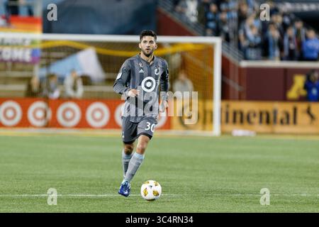 September 2018 - Minneapolis, MN, USA - Minneapolis, MN - Samstag, 22. September 2018: Minnesota United FC spielte Portland Timbers in einem Spiel der Major League Soccer (MLS) im Stadion der TCF Bank. Endpunktzahl Minnesota United 3, Portland Timbers 2 (Bild: © Jeremy Olson/ISIPhotos via ZUMA Wire) Stockfoto