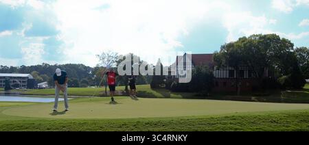 22. September 2018 – Atlanta, Georgia, USA – Justin Rose ist in der dritten Runde der TOUR Championship 2018 auf dem 8. Green. (Bild: © Debby Wong/ZUMA Wire) Stockfoto