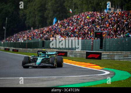 Spa, Belgien - 27. JUL 2025, Nr. 14 Fernando Alonso (SPA, Aston Martin), Formel 1 großer Preis von Belgien Stockfoto