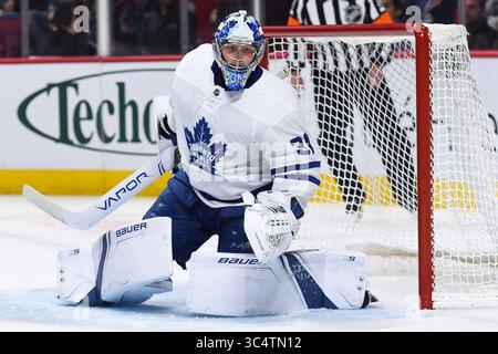 26. September 2018: Frederik Andersen (31), Torwart der Toronto Maple Leafs, verfolgt das Spiel während des Vorsaisonspiels der Toronto Maple Leafs in Montreal Canadiens im Centre Bell in Montreal, Quebec. David Kirouac/CSM(Credit Image: &Copy; David Kirouac/CSM via ZUMA Wire) Stockfoto