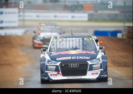 30. September 2018: Andreas Bakkerud #13 mit Team EKS Audi Sport im Qualifying 4 bei der Rallycross-Weltmeisterschaft auf dem Circuit of the Americas. Austin, Texas. Mario Cantu/CSM(Kreditbild: &Copy; Mario Cantu/CSM via ZUMA Wire) Stockfoto