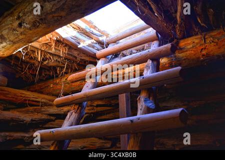 Baumkiva archäologische Stätte im Utah Desert Canyon Stockfoto