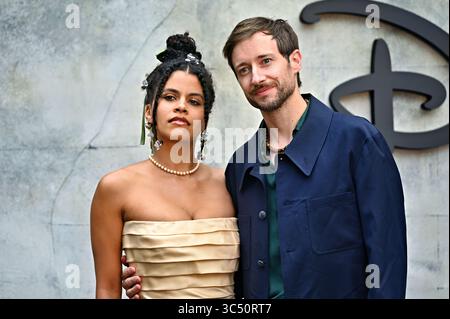 LONDON, GROSSBRITANNIEN. Juli 2025. David Rysdahl, Zazie Beetz bei der Filmpremiere „Alien Earth“ im Barbican Centre, London, Großbritannien. (Foto von 李世惠/siehe Li/Picture Capital) Credit: Siehe Li/Picture Capital/Alamy Live News Stockfoto