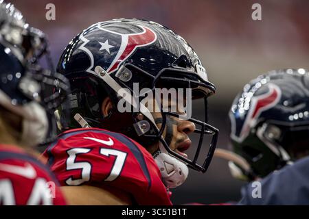 Dezember 2019, Houston, Texas, USA: 08. Dezember 2019: Houston Texans vor dem Linebacker Brennan Scarlett (57) im NRG Stadium in Houston, Texas. Maria Lysaker / ZUMA Press. (Bild: © Maria Lysaker/ZUMA Wire) Stockfoto