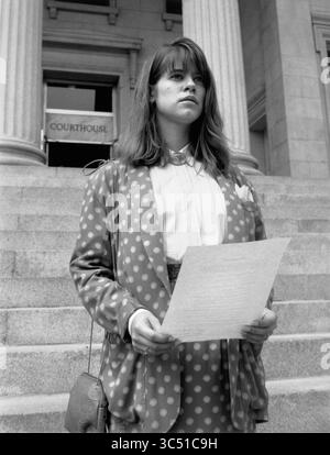 25. Juni 2019, USA: Tammy Lauren, am Set des CBS-TV Schoolbreak Special, „The Emancipation of Lizzie Stern“, 1991 (Bild: © JT Vintage/Glasshouse Via ZUMA Wire) Stockfoto