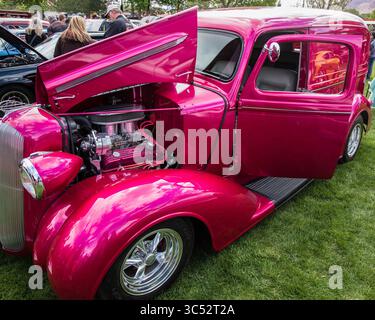 29. April 2017, Moab, Utah, USA: Ein restaurierter und modifizierter Lieferwagen von Plymouth aus dem Jahr 1937 auf der Moab April Action Car Show in Moab, Utah. (Kreditbild: © Jon G. Fuller / Vwpics/VW Pics via ZUMA Wire) Stockfoto