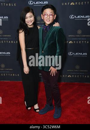 14. Dezember 2019 - Beverly Hills, Kalifornien - Miya Cech, Emmerson, Min. Unforgetttable Gala 2019 im Beverly Hilton Hotel statt. (Bild: © Birdie Thompson/AdMedia über ZUMA Draht) Stockfoto