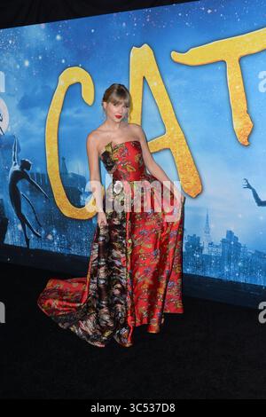 Dezember 2019, New York, NY, USA: 16. Dezember 2019 New York City. Taylor Swift nahm am 16. Dezember 2019 an der Premiere von Ã Cats in New York Teil. (Foto: © Kristin Callahan/Ace Pictures via ZUMA Press) Stockfoto