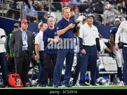 15. Dezember 2019: Dallas Cowboys-Cheftrainer Jason Garrett während eines Spiels der NFL zwischen den Los Angeles Rams und den Dallas Cowboys im AT&T Stadium in Arlington, TX Dallas besiegte Los Angeles 44-21 Albert Pena/CSM (Credit Image: &Copy; Albert Pena/CSM via ZUMA Wire) Stockfoto