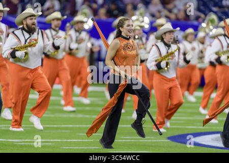 27. Dezember 2019, Houston, Texas, USA: Auftritt der Cowboy Marching Band der Oklahoma State University im Texas Bowl zwischen den Texas A&M Aggies und den Oklahoma State Cowboys im NRG Stadium, Houston, Texas (Kreditbild: © Lynn Pennington/ZUMA Wire) Stockfoto