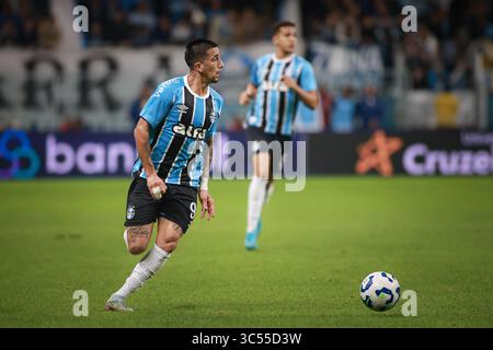 Porto Alegre, Brasilien. Juli 2025. RS - PORTO ALEGRE - 07/29/2025 - BRASILIANER A 2025, GREMIO x FORTALEZA - Cristian Olivera, Gremio Spieler, während des Spiels gegen Fortaleza im Stadion Arena do Gremio für die brasilianische A 2025 Meisterschaft. Foto: Maxi Franzoi/AGIF Credit: AGIF/Alamy Live News Stockfoto