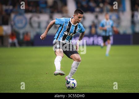 Porto Alegre, Brasilien. Juli 2025. RS - PORTO ALEGRE - 07/29/2025 - BRASILIANER A 2025, GREMIO x FORTALEZA - Cristian Olivera, Gremio Spieler, während des Spiels gegen Fortaleza im Stadion Arena do Gremio für die brasilianische A 2025 Meisterschaft. Foto: Maxi Franzoi/AGIF Credit: AGIF/Alamy Live News Stockfoto
