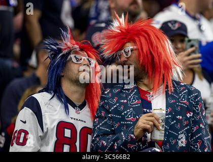 Januar 2020, Houston, Texas, USA: 4. Januar 2020: texanische Fans während des Wildcard-Spiels gegen die Buffalo Bills im NRG Stadium in Houston, Texas. Maria Lysaker / ZUMA Press. (Bild: © Maria Lysaker/ZUMA Wire) Stockfoto