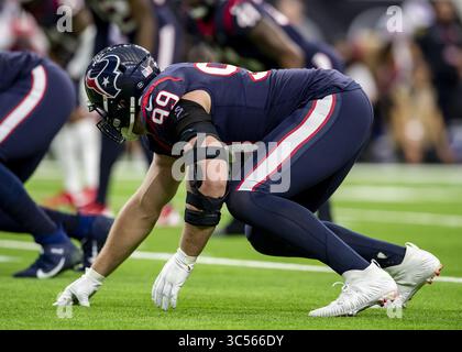 Januar 2020, Houston, Texas, USA: 4. Januar 2020: die Houston Texans beendeten J.J. Watt (99) während des Wildcard-Spiels gegen die Buffalo Bills im NRG Stadium in Houston, Texas. Maria Lysaker / ZUMA Press. (Bild: © Maria Lysaker/ZUMA Wire) Stockfoto