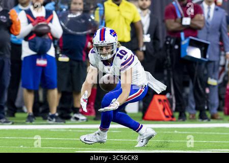 Januar 2020, Houston, Texas, USA: 4. Januar 2020: Buffalo Bills Wide Receiver Cole Beasley (10) während des Wildcard-Spiels gegen die Houston Texans im NRG Stadium in Houston, Texas. Maria Lysaker / ZUMA Press. (Bild: © Maria Lysaker/ZUMA Wire) Stockfoto