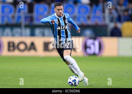 Porto Alegre, Brasilien. Juli 2025. Arena do Gremio Alysson aus Gremio, während des Spiels zwischen Gremio und Fortaleza, für die 14. Runde der brasilianischen Meisterschaft 2025, in der Arena do Gremio, am 29. Dienstag. 30761 (Richard Ducker/SPP) Credit: SPP Sport Press Photo. /Alamy Live News Stockfoto