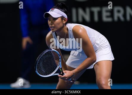 6. Januar 2020, Brisbane, AUSTRALIEN: Priscilla Hon von Australien in Aktion während der ersten Runde beim Brisbane International WTA Premier Tennis Turnier 2020 (Bild: © AFP7 Via ZUMA Wire) Stockfoto