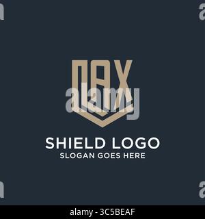 Das anfängliche AX-Logo-Schild bildet das Logo-Ideenvektor-Grafik Vektorgrafik Stock Vektor