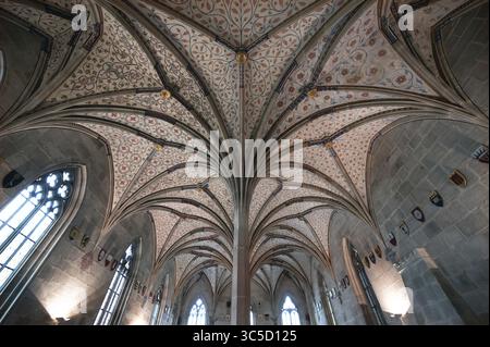 Gewölbe im Sommerrefektorium Anfang des 14. Jahrhunderts, im 19. Jahrhundert umgebaut, Kloster Bebenhausen, Stadtteil Bebenhausen in Tübingen, Baden-Wi¿½ Stockfoto