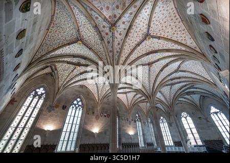 Gewölbe im Sommerrefektorium Anfang des 14. Jahrhunderts, im 19. Jahrhundert umgebaut, Kloster Bebenhausen, Stadtteil Bebenhausen in Tübingen, Baden-Wi¿½ Stockfoto