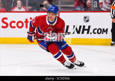 1. Februar 2020: Sehen Sie sich das Montreal Canadiens Center Max Domi (13) beim Spiel der Florida Panthers bei Montreal Canadiens im Bell Centre in Montreal, Quebec an. David Kirouac/CSM(Credit Image: &Copy; David Kirouac/CSM via ZUMA Wire) Stockfoto