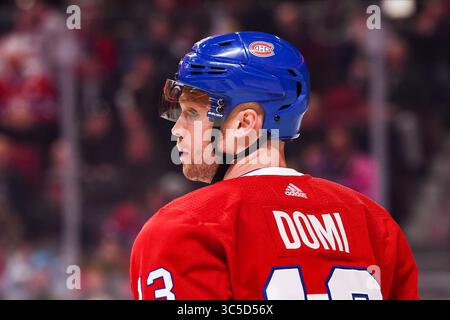 1. Februar 2020: Sehen Sie sich das Montreal Canadiens Center Max Domi (13) beim Spiel der Florida Panthers bei Montreal Canadiens im Bell Centre in Montreal, Quebec an. David Kirouac/CSM(Credit Image: &Copy; David Kirouac/CSM via ZUMA Wire) Stockfoto