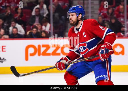 1. Februar 2020: Shea Weber (6), Verteidiger der Montreal Canadiens, während des Spiels der Florida Panthers bei Montreal Canadiens im Bell Centre in Montreal, Quebec. David Kirouac/CSM(Credit Image: &Copy; David Kirouac/CSM via ZUMA Wire) Stockfoto