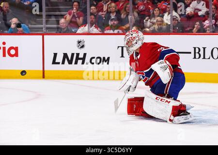 1. Februar 2020: Montreal Canadiens Torwart Carey Price (31) verfolgt den Puck während des Spiels der Florida Panthers bei Montreal Canadiens im Bell Centre in Montreal, Quebec. David Kirouac/CSM(Credit Image: &Copy; David Kirouac/CSM via ZUMA Wire) Stockfoto